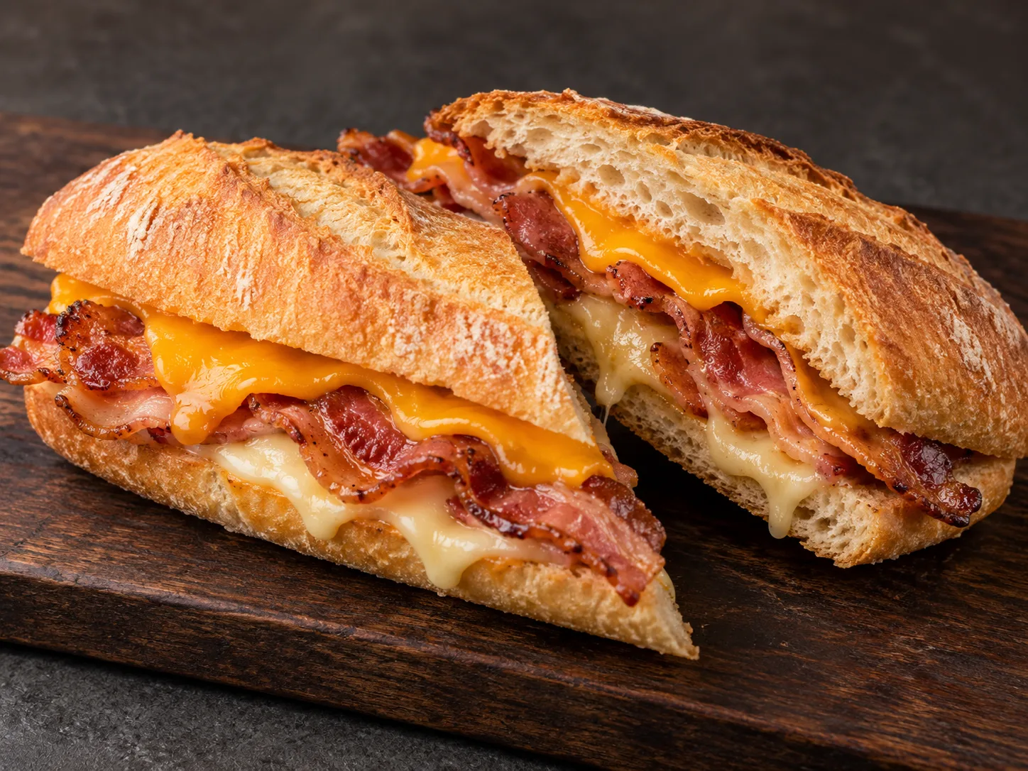 Bocadillo Bacon y Cheddar